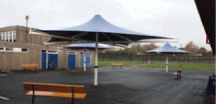 Umbrella Canopy Dining Area