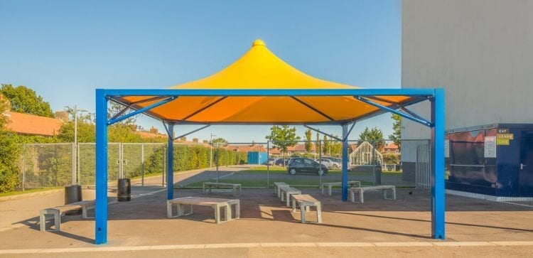 Yellow Tepee Dining Area Canopy