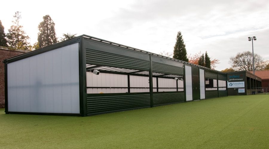 Bespoke polycarbonate shelter we designed for Archery GB