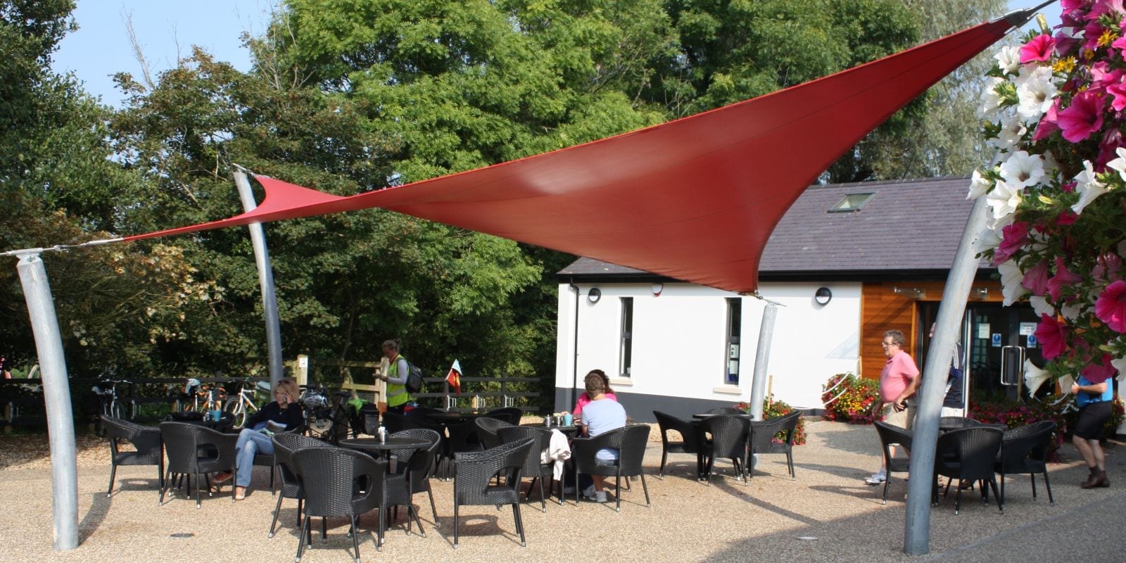 Red Cafe Shade Sail