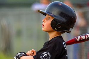 Child Playing Baseball