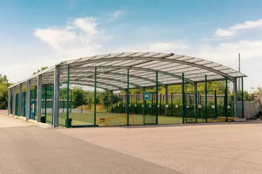covered muga canopy