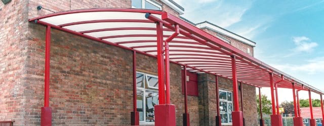 Covingham Park Primary School Curved Roof Playground Canopy