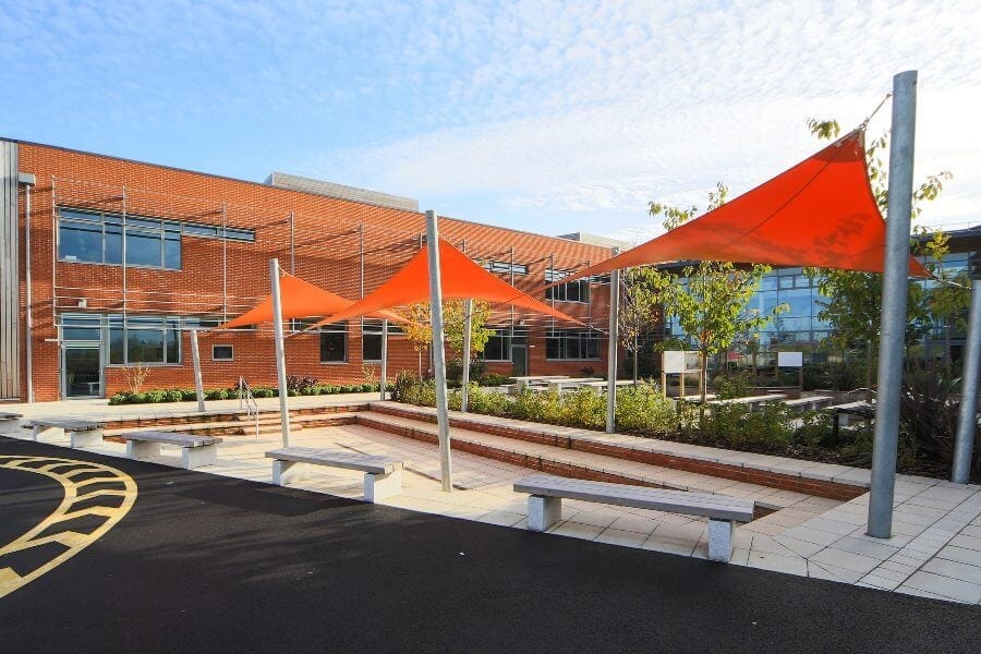 Orange Fabric Shade Sails