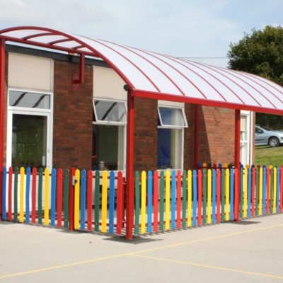 Curved Roof Primary School Canopy