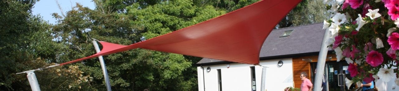 Red Cafe Shade Sail