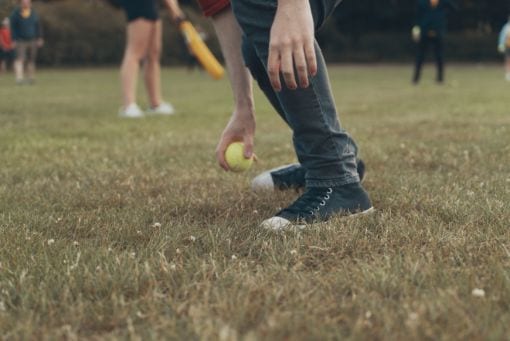 Children playing rounders