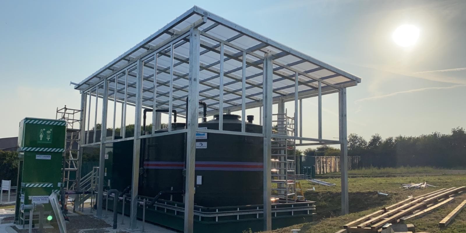 Bespoke shelter made for Severn Trent