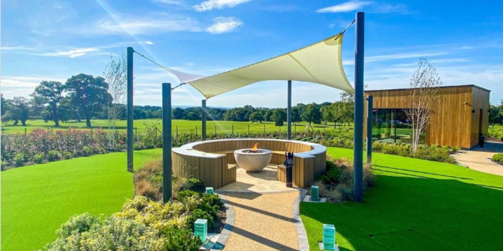 Shade sail we installed at Carden Park Hotel and Spa