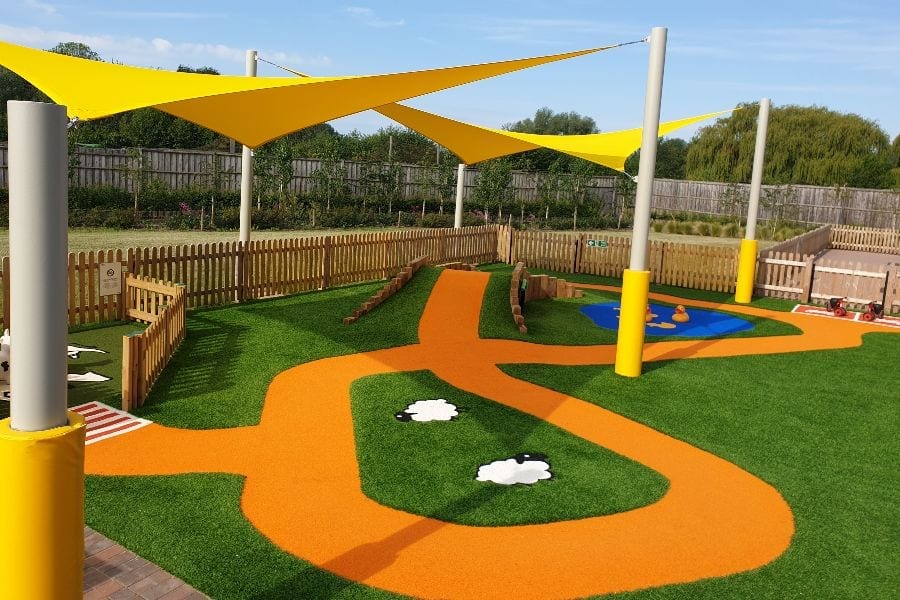 Shade Sail we installed at Sprouts Play Barn