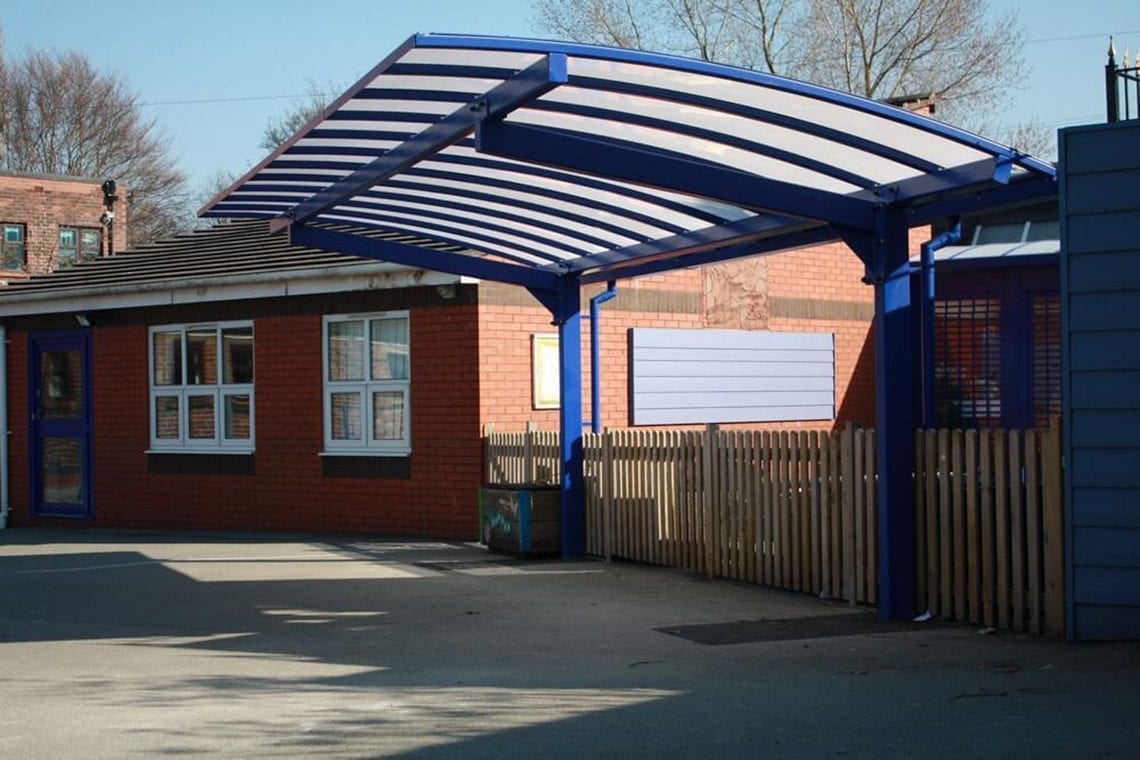 st johns school cantilever canopy