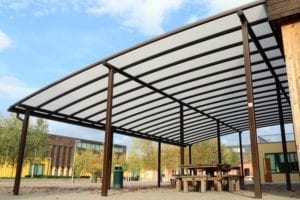 Waingels College Curved Roof Canopy