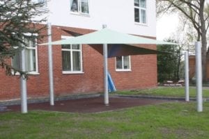 Shade sail installed at Wirral Medical Centre