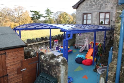 Shelter we installed at Clive C of E Primary School