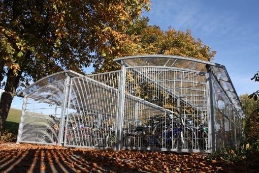 Cycle store we installed at Meole Brace School