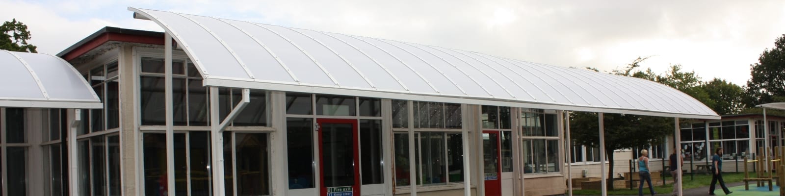 Yew Tree School Curved Roof Canopy