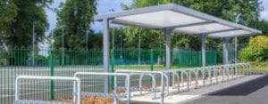 Simon Balle All Through School Cycle Shelter Cycle shelter we designed for Simon Balle All Through School