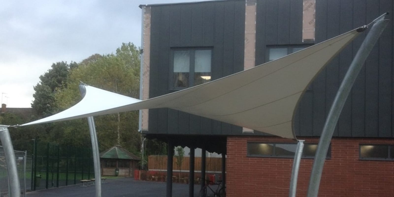 Shade sail we made for Dunstall Hill Primary School