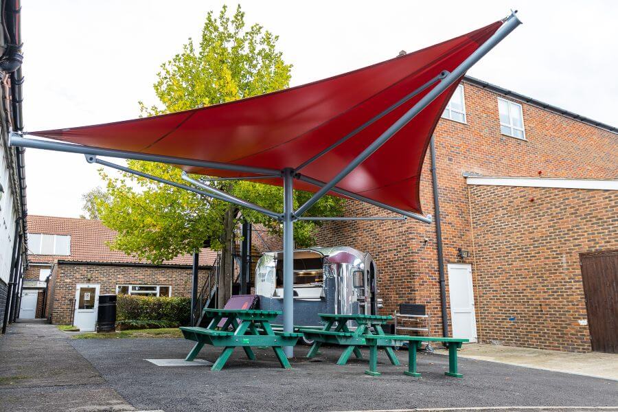 Fabric canopy we designed for Hillview School for Girls