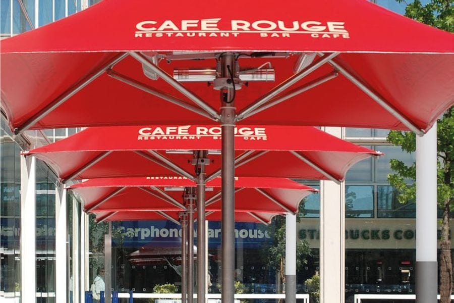Cafe Rouge Parasols