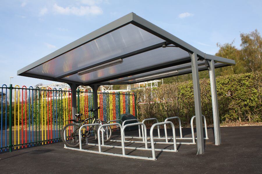 Straight Roof Bike Shelter