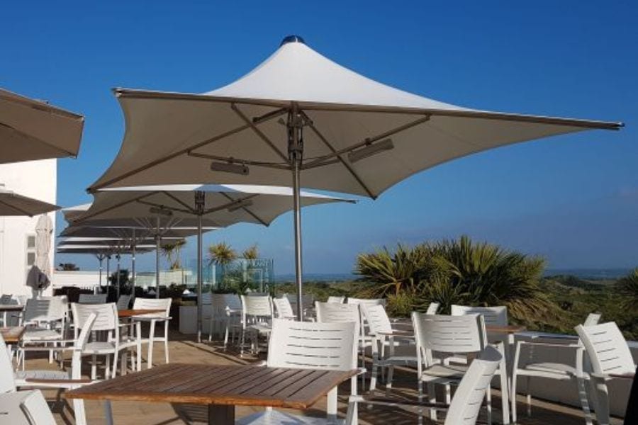 White Fabric Parasol