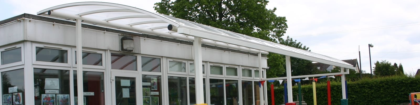 Castlefort JMI School Add White Canopy