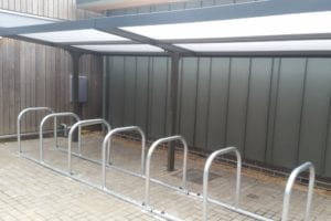 Cycle Shelter we installed at Jesus College