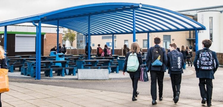 Tewkesbury School Dining Area Canopy