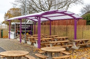 Thistley Hough Academy Dining Canopy Dining canopy we designed for Thistley Hough Academy