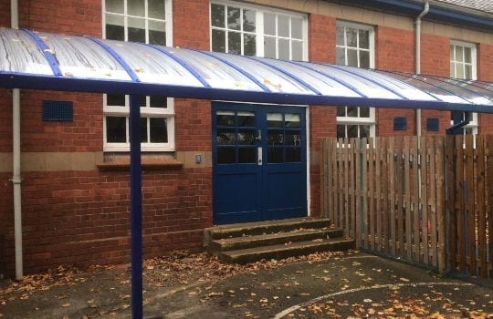 Canopy we installed at Stockingford Primary School