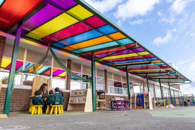 Zaytouna Primary School Coloured Roof Canopy