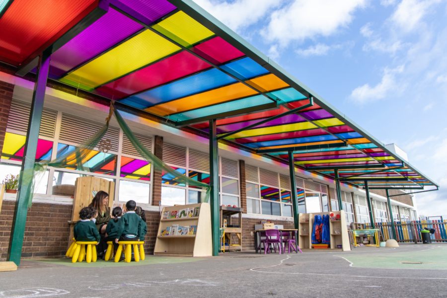 Zaytouna Primary School Coloured Roof Canopy