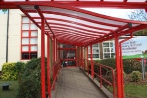 Canopy we installed at Great Barr Primary School