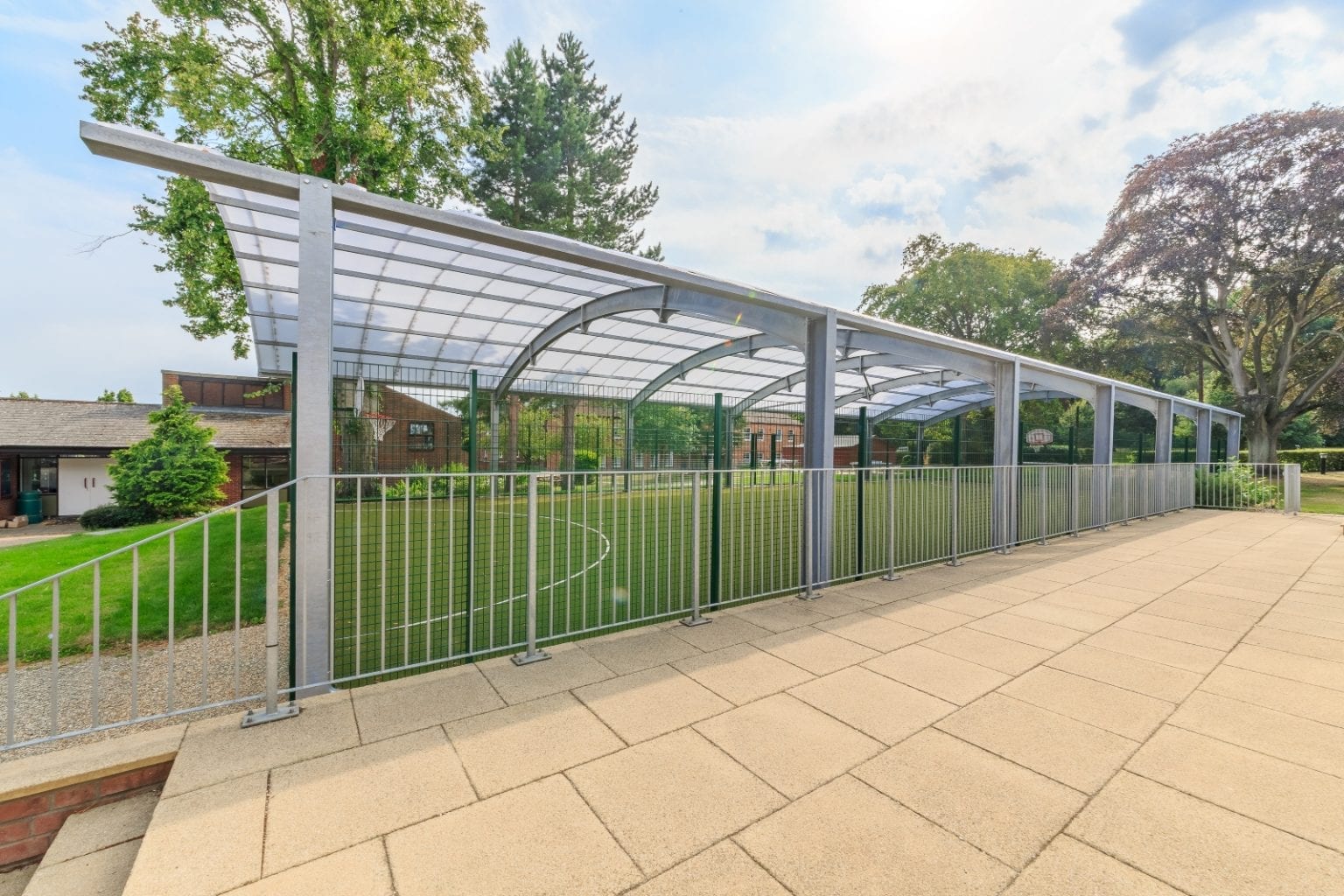 Covered MUGA Fence at Haileybury College