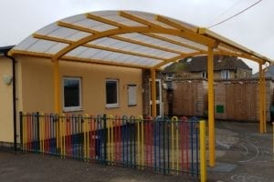 Canopy installed at Ethelbert Road School