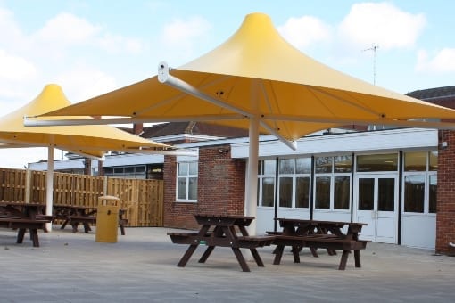 Canopies we installed at Godalming College