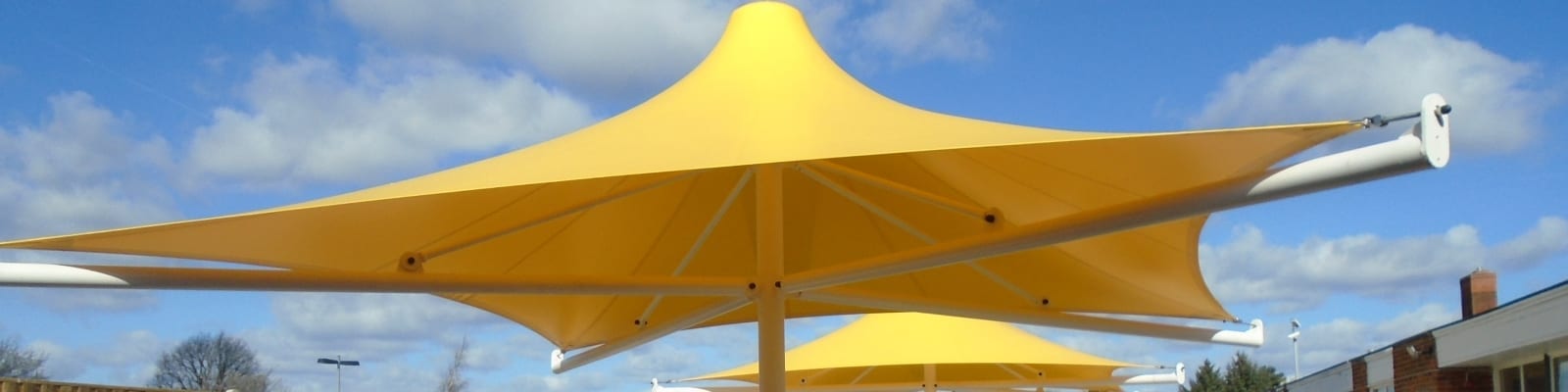 Godalming College Yellow Umbrella Canopy