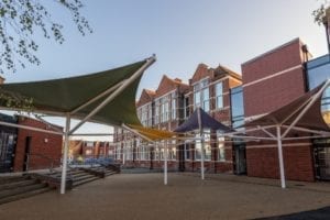 Shade sails we installed at Milton Park