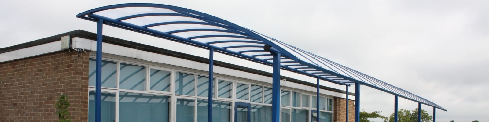 Old Dalby Primary School Curved Roof Shelter
