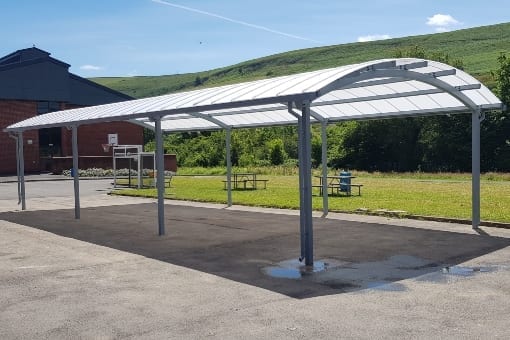 Canopy we installed at Rhymney School