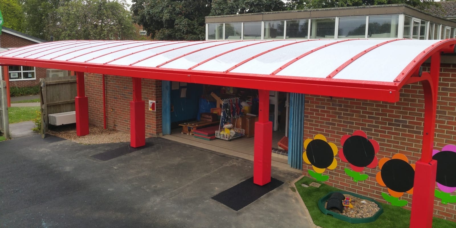 Playground canopy we installed at Shelton Infants School