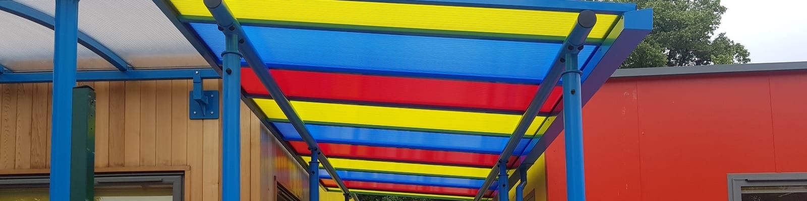 The Hall Primary School Colourful Shelter