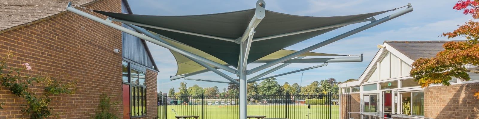 The Perse School Green Shade Sails