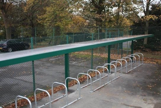 Cycle Shelter we designed for Ashby School