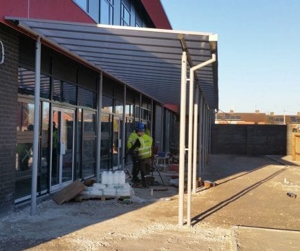 Canopy added to Gwenfro Community School