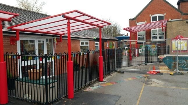 Shelter we fitted at May Bank Primary School