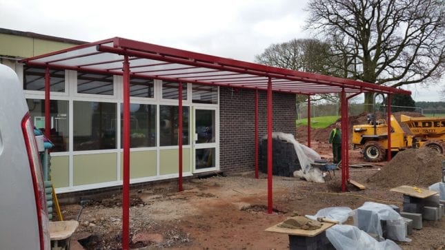 Shelter installed at Shifnal Primary School