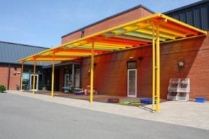 Shelter we fitted at St Edburg's School