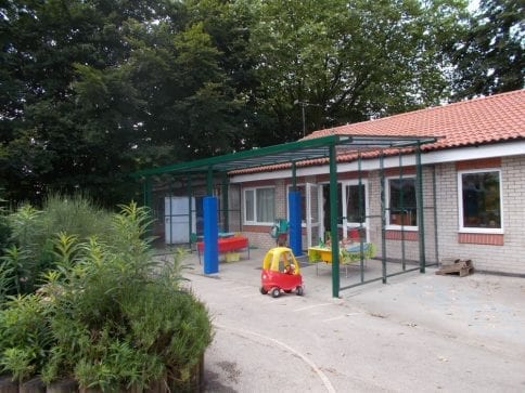 Canopy we designed for St Gilberts School